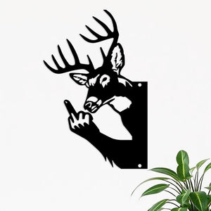 Funny Deer Metal Sign Middle Finger Deer Art Outdoor Rude Humor Decor Offensive Joke Gift For Huntersfriends Easy Mount Prank Sign 1765767487184.jpg