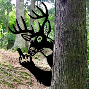 Funny Deer Metal Sign Middle Finger Deer Art Outdoor Rude Humor Decor Offensive Joke Gift For Huntersfriends Easy Mount Prank Sign 1765767487270.jpg
