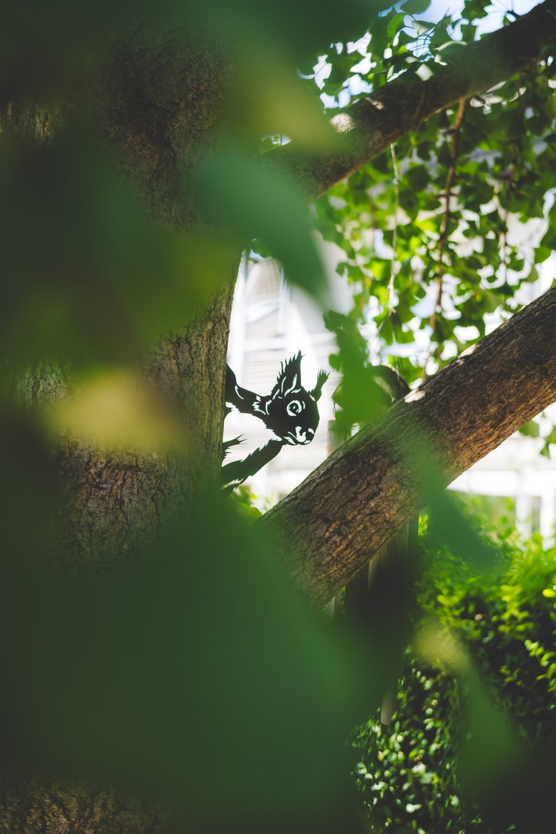 Garden Decoration Squirrel  Metal Garden Stake  Rust Garden Decoration  Garden Decor Figures  Christmas Gift Idea  Christmas Present 1765876627757.jpg