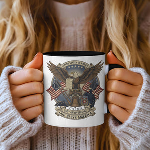 Usa 250th Anniversary Mug   Semiquincentennial Patriotic Eagle  Liberty Bell 1776 2026 Veteran Gift Historic Americana Crest Cup 1766043217860.jpg