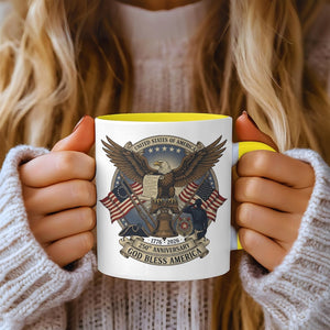 Usa 250th Anniversary Mug   Semiquincentennial Patriotic Eagle  Liberty Bell 1776 2026 Veteran Gift Historic Americana Crest Cup 1766043217881.jpg