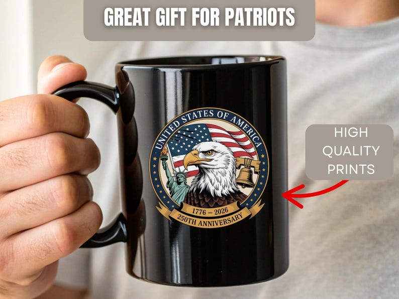 America 250th Anniversary Coffee Mug 1776 2026 United States Semiquincentennial Celebration Patriotic Veteran Gift Made In The Usa 1766045941841.jpg