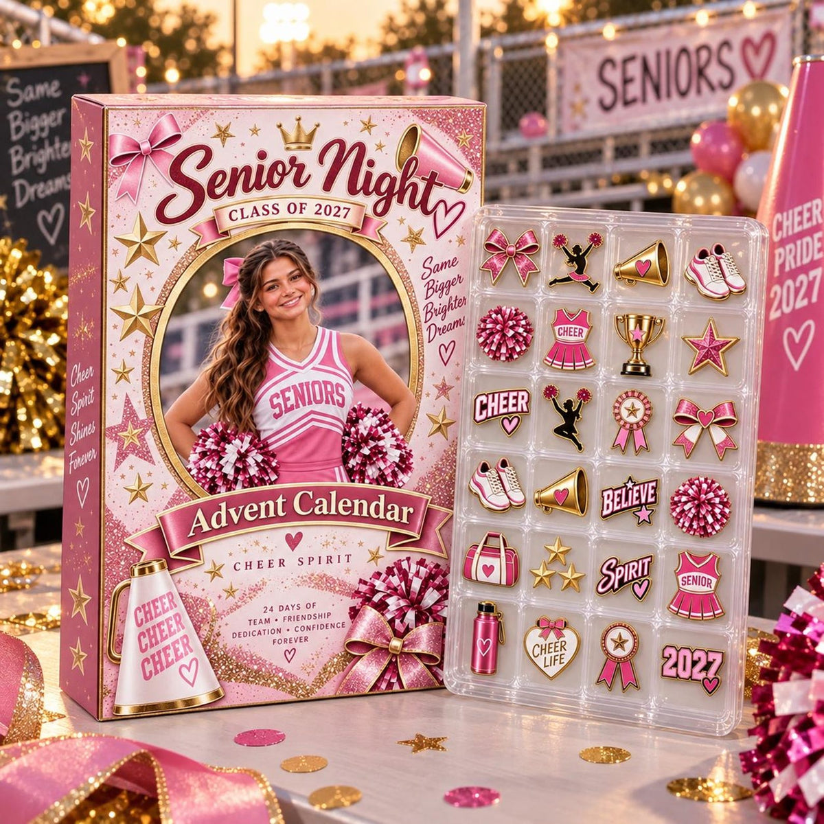 Personalized Cheerleading Advent Calendar: Custom Senior Night Photo Blind Box, Enamel Pin Gift 17666af8-c092-4e50-a251-e7358c3ebfae-il_1588xN.8595986040_8v70.jpg