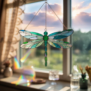 Green Dragonfly Acrylic Suncatcher Dragonfly Window Decor Garden Bug Ornament Dragonfly Stained Glass Nature Lover Gift Spring Decor 1767771904272.jpg
