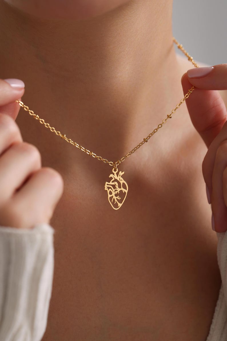 Gold Plated Dainty Anatomical Heart Pendant Necklace Real Human Heart Necklace Pendant Necklace Mom Gift Doctor Nurse Gift Gift For Her 1768201758082.jpg