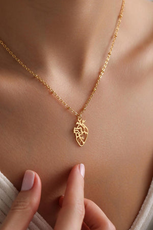 Gold Plated Dainty Anatomical Heart Pendant Necklace Real Human Heart Necklace Pendant Necklace Mom Gift Doctor Nurse Gift Gift For Her 1768201758122.jpg