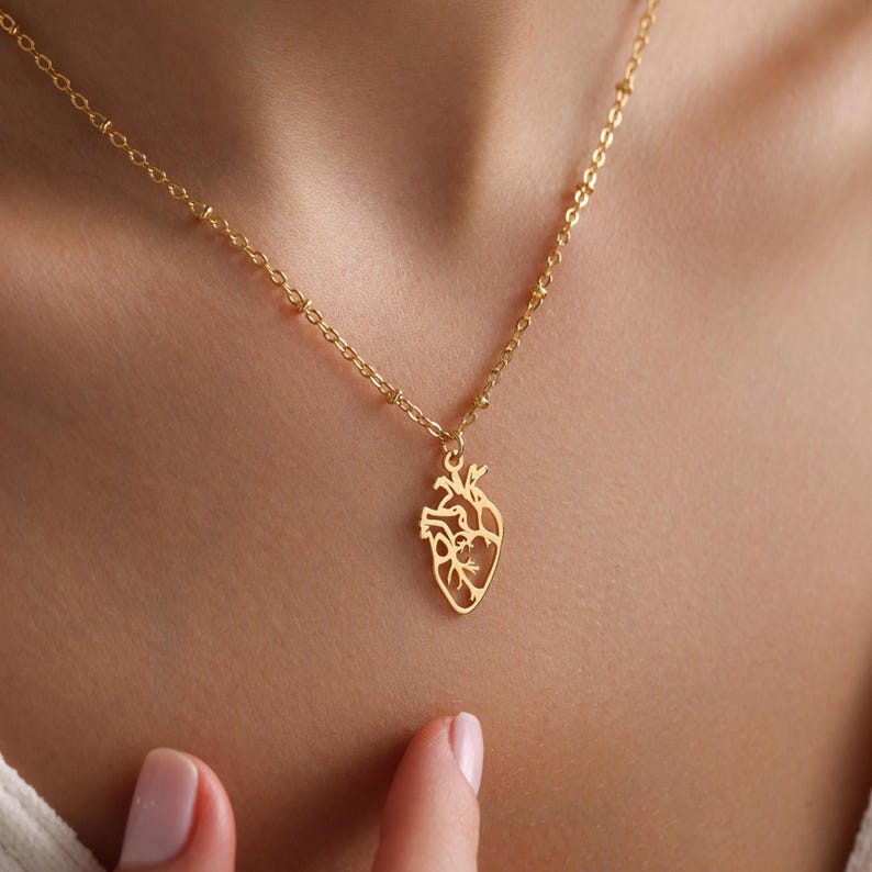 Gold Plated Dainty Anatomical Heart Pendant Necklace Real Human Heart Necklace Pendant Necklace Mom Gift Doctor Nurse Gift Gift For Her 1768201758164.jpg