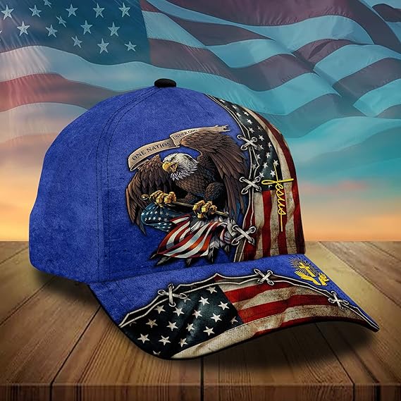 3d Printed One Nation Under God Baseball Cap American Eagle Hat For Usa Patriots Unique Design Hat 1768277006802.jpg