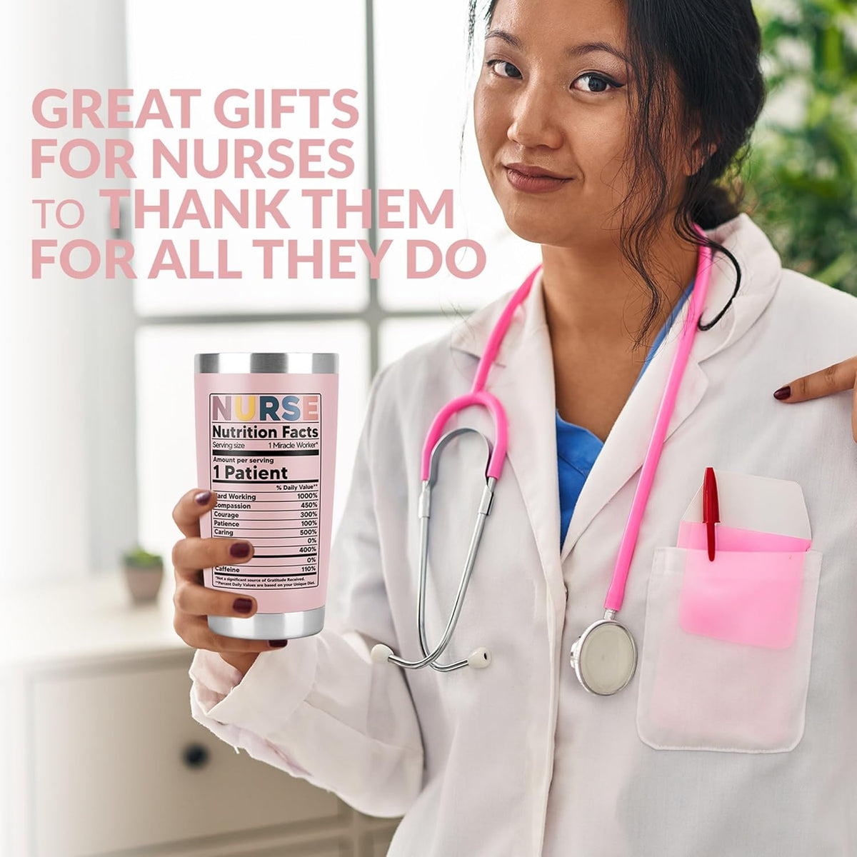 Nurse Gifts For Women   Gift For Nurses   Nurse Rn Lpn Practitioner Gift   Gifts For Retirement Birthday Graduation Appreciation Nursing Student Ideas   Nutrition Facts 20oz Cup Tumbler Mug 1768878335273.jpg