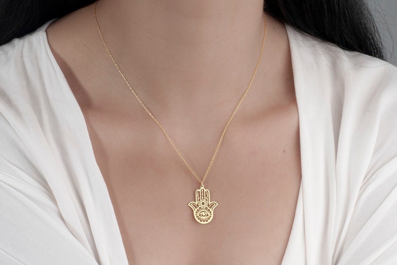 Sterling Silver Hamsa Hand Necklace Dainty Charm 21st Birthday Gift For Her Mama Jewelry 1768965775591.jpg