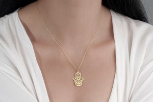Sterling Silver Hamsa Hand Necklace Dainty Charm 21st Birthday Gift For Her Mama Jewelry 1768965775591.jpg