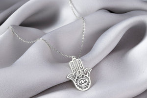 Sterling Silver Hamsa Hand Necklace Dainty Charm 21st Birthday Gift For Her Mama Jewelry 1768965775624.jpg