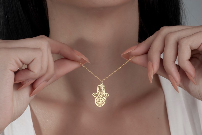 Sterling Silver Hamsa Hand Necklace Dainty Charm 21st Birthday Gift For Her Mama Jewelry 1768965775631.jpg