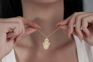 Sterling Silver Hamsa Hand Necklace Dainty Charm 21st Birthday Gift For Her Mama Jewelry 1768965775631.jpg