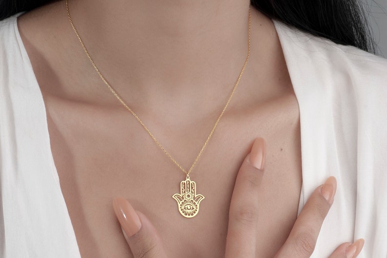 Sterling Silver Hamsa Hand Necklace Dainty Charm 21st Birthday Gift For Her Mama Jewelry 1768965775638.jpg