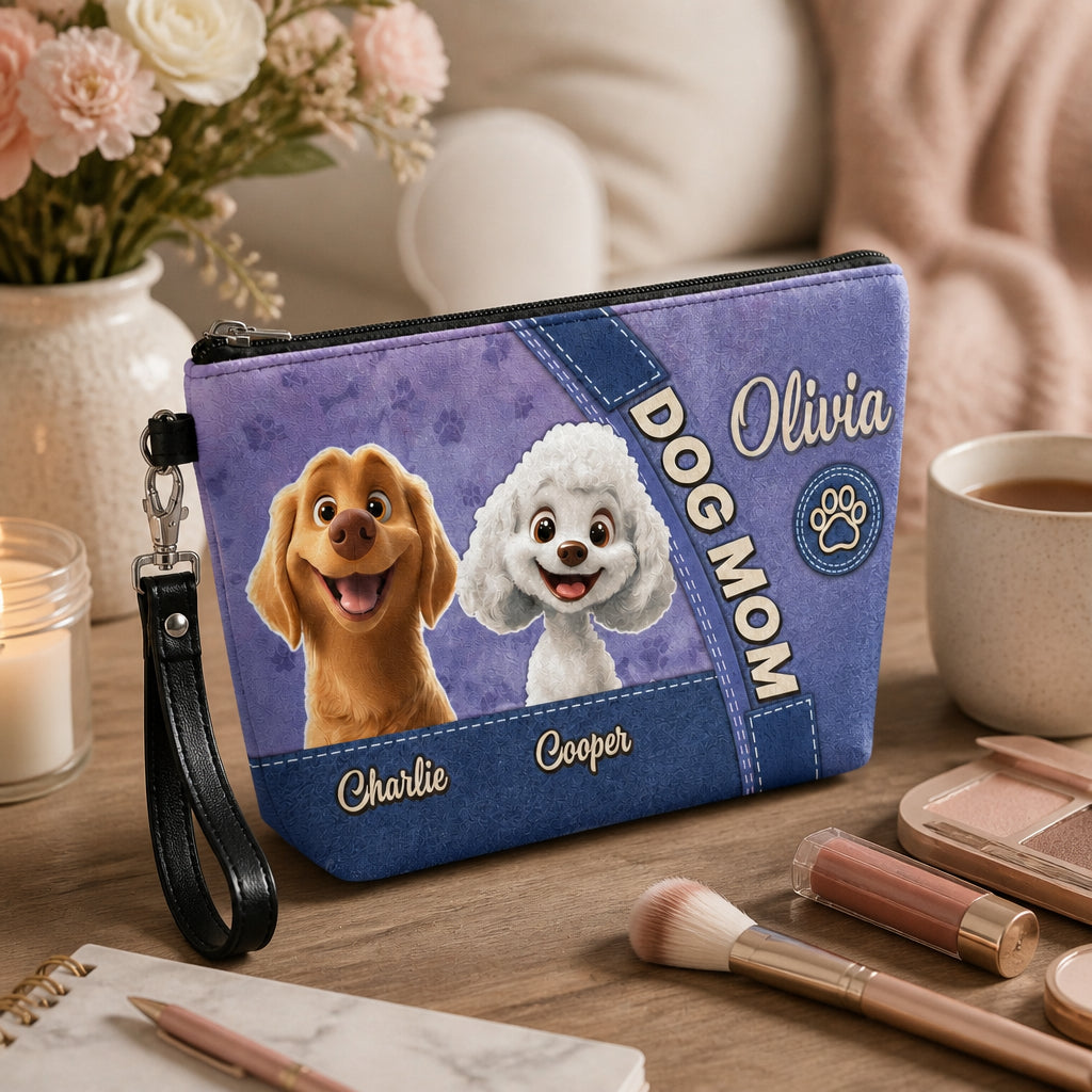 Dog Mom Makeup Bag – 2 Pet Portraits with Owner & Pet Names - Personalized Velvet Makeup Bag 176af801-9e38-4ac3-a1ce-1925efab6420.jpg