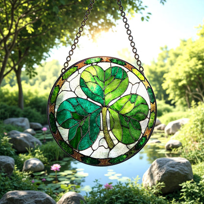 Shamrock Stained Glass Suncatchershamrock Stained Glass Window Hangingst Patricks Day Decorationirish Shamrock Gift For Family Frends 1770018724336.jpg