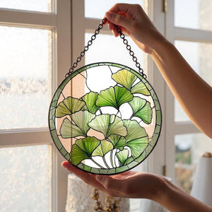 Round Ginkgo Leaf Stained Glass Suncatcherginkgo Window Hanginggift For Plant Lovers Or Momautumn Garden Boho Nature Inspired Home Decor 1770019057035.jpg