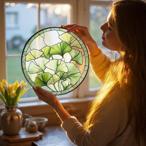 Round Ginkgo Leaf Stained Glass Suncatcherginkgo Window Hanginggift For Plant Lovers Or Momautumn Garden Boho Nature Inspired Home Decor 1770019057706.jpg