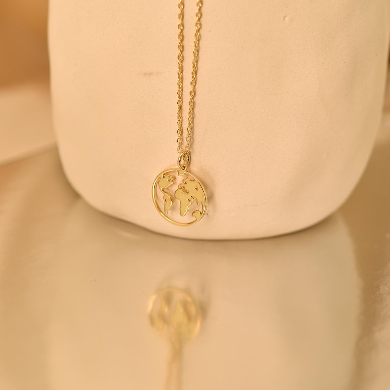 World Map Necklace Travel Necklace Minimalist Earth Necklace Adventure Awaits Necklace Travel Lover Gift Gifts For Mom Gs0057 1770104409145.jpg