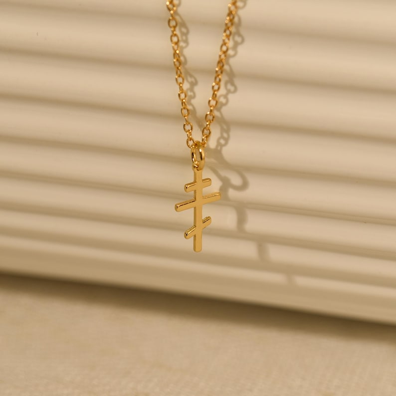18k Gold Russian Orthodox Cross Necklace Christian Faith Jewelry Religious Pendant Spiritual Protection Gift For Him Or Her 1770104583753.jpg