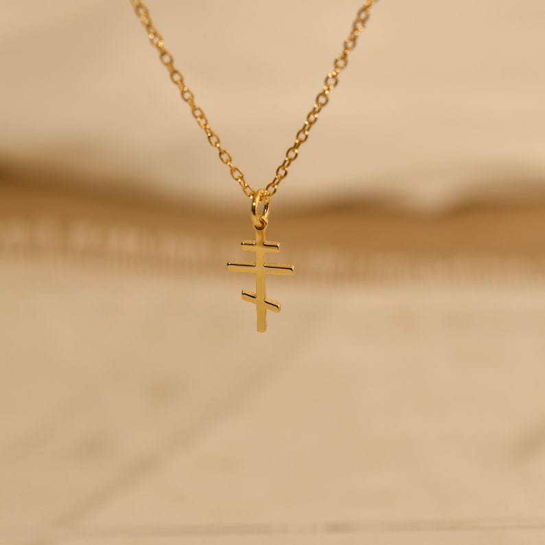 18k Gold Russian Orthodox Cross Necklace Christian Faith Jewelry Religious Pendant Spiritual Protection Gift For Him Or Her 1770104583760.jpg