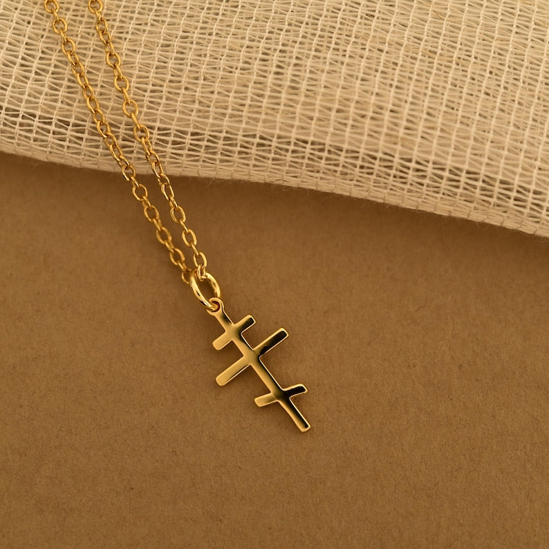 18k Gold Russian Orthodox Cross Necklace Christian Faith Jewelry Religious Pendant Spiritual Protection Gift For Him Or Her 1770104584441.jpg