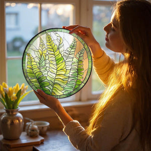 Fern Plant Stained Glass Suncatcherfern Plant Light Catcher Ornamentperfect Plant Lover  Plant Mom Giftbrighten Home Decor 1770105215549.jpg