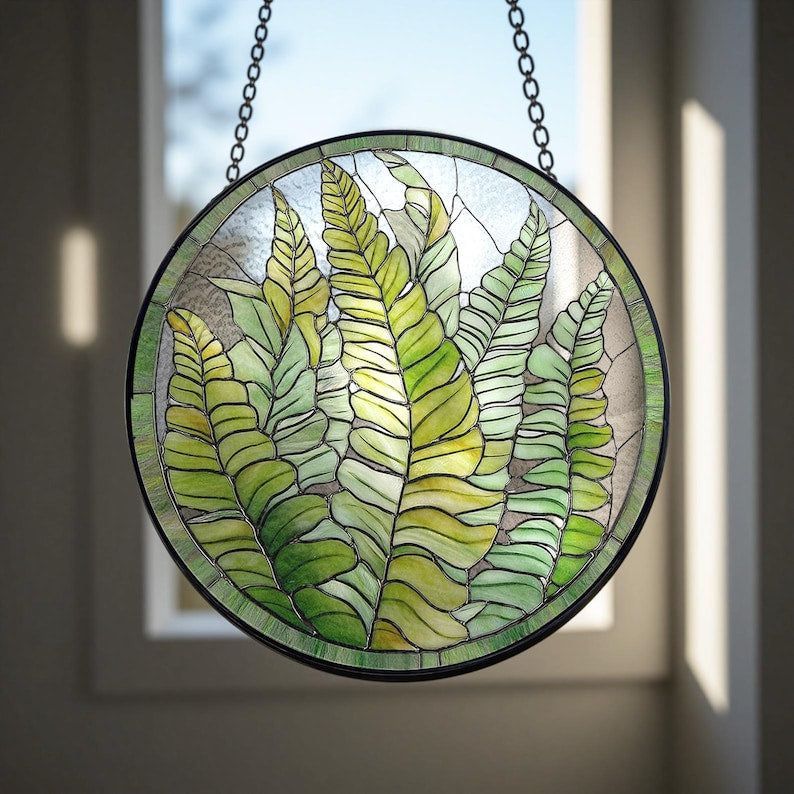 Fern Plant Stained Glass Suncatcherfern Plant Light Catcher Ornamentperfect Plant Lover  Plant Mom Giftbrighten Home Decor 1770105216077.jpg