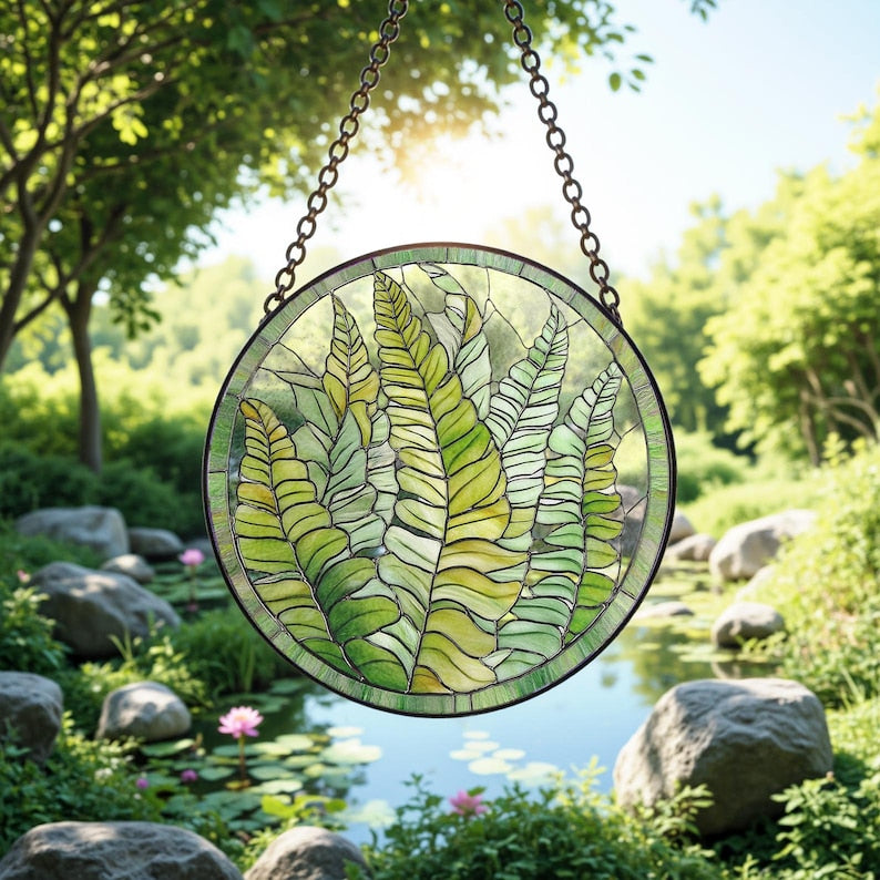 Fern Plant Stained Glass Suncatcherfern Plant Light Catcher Ornamentperfect Plant Lover  Plant Mom Giftbrighten Home Decor 1770105216113.jpg