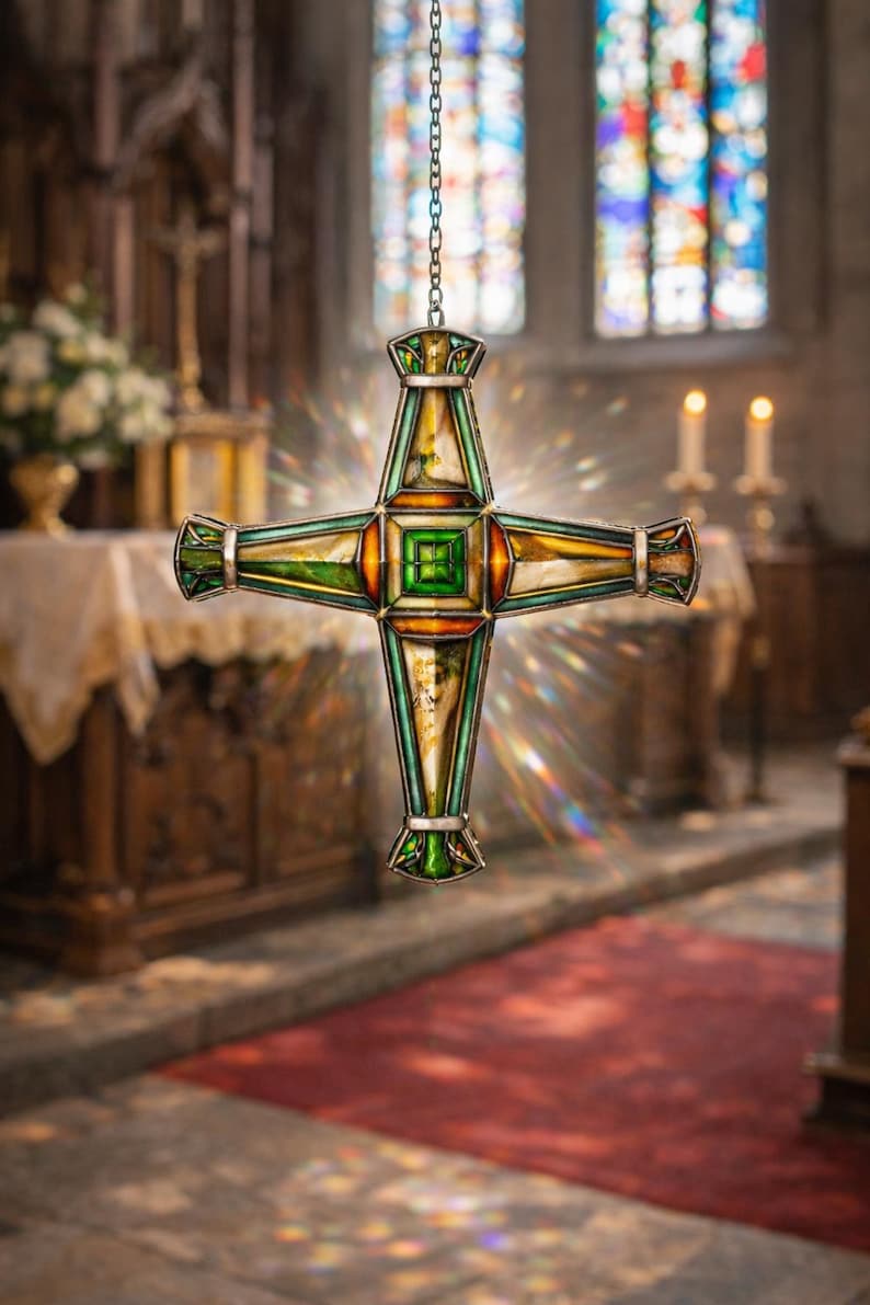 St Brigids Cross Suncatcher Ornament Celtic Suncatcher Ornament Irish Suncatcher Ornament Willow Cross Suncatcher St Patrick Day Gift 1770106198955.jpg