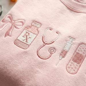 Embroidered Custom Nurse Sweatshirt Medical Crewneck Cute Healthcare Gift For Her Medical Assistant Embroidered Sweatshirt Rn 1770176305094.jpg