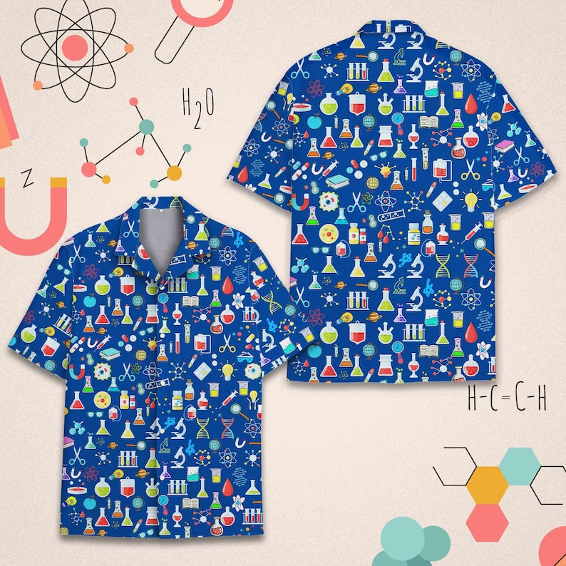Science Lab Hawaiian Shirt For Men Women Youth Chemistry Teacher Gift Scientist Party Outfit Geek Nerd Button Down Back To School Shirt 1770603910908.jpg
