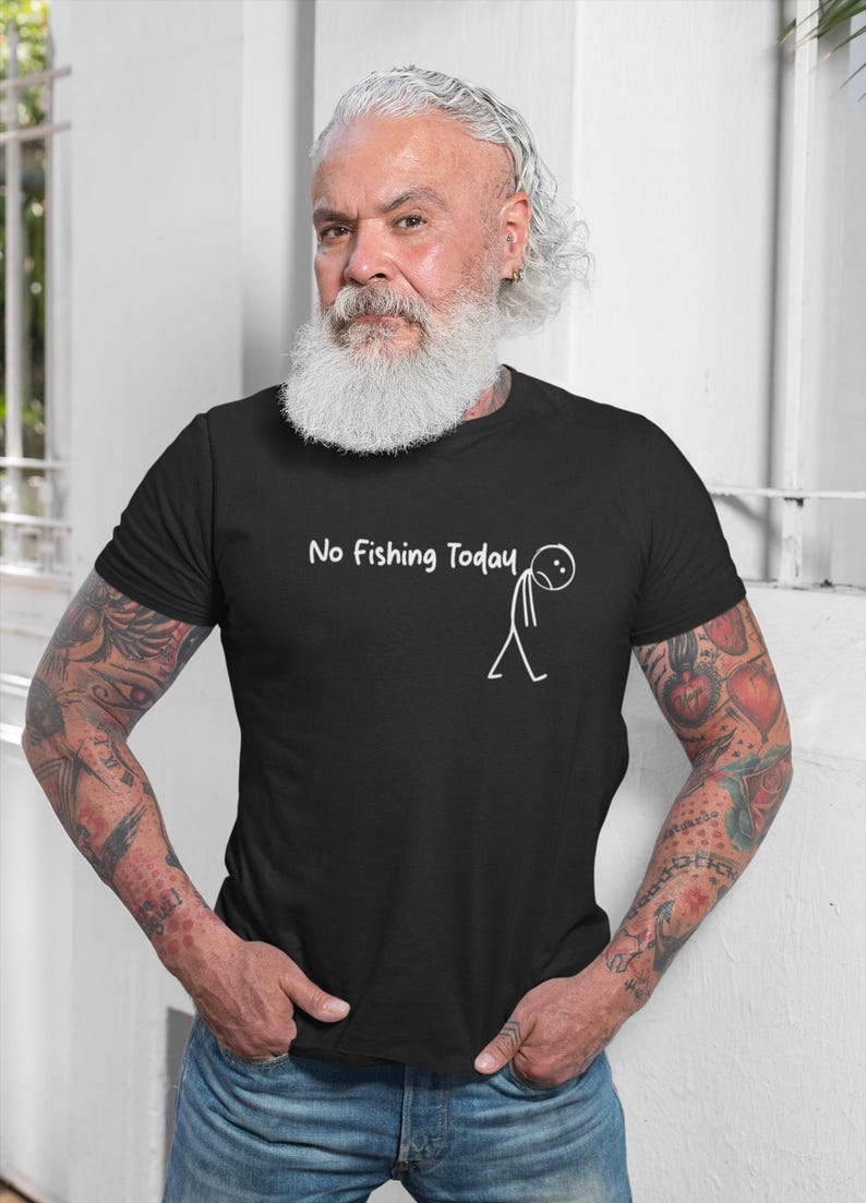 Sad Stick Man No Fishing Today T Shirt Funny Humor Tee Minimalist Shirt Christmas Gift For Men Fisherman Gift Fishing Shirt Xmas Gift 1770605258096.jpg