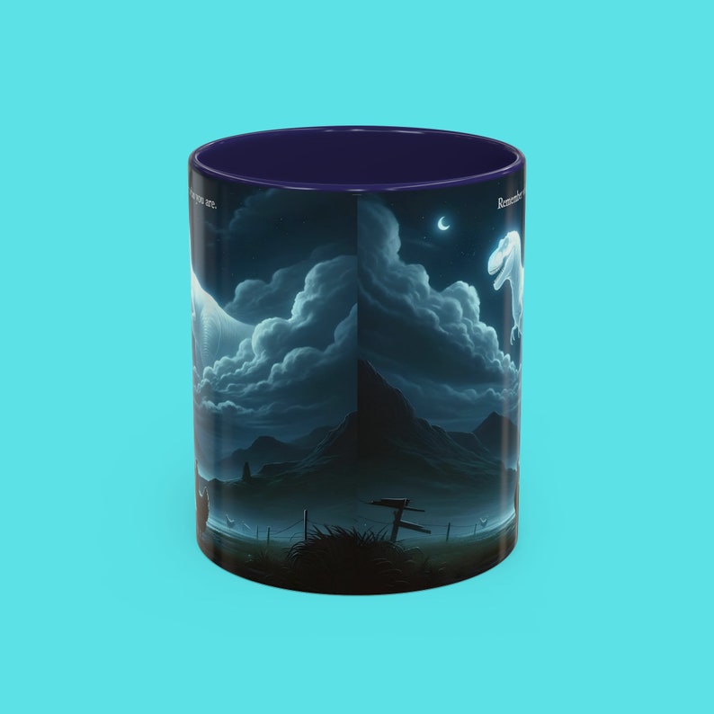 Remember Who You Are Mug Funny T Rex Chicken Meme Gift 1770605697924.jpg