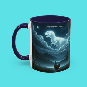 Remember Who You Are Mug Funny T Rex Chicken Meme Gift 1770605698599.jpg