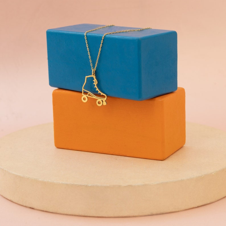 Skate Necklace   Christmas Gift   Sports Jewelry   Skater Gift   Figure Skating Gift   Skating Boots Necklace   Old School Skate 1770619445776.jpg