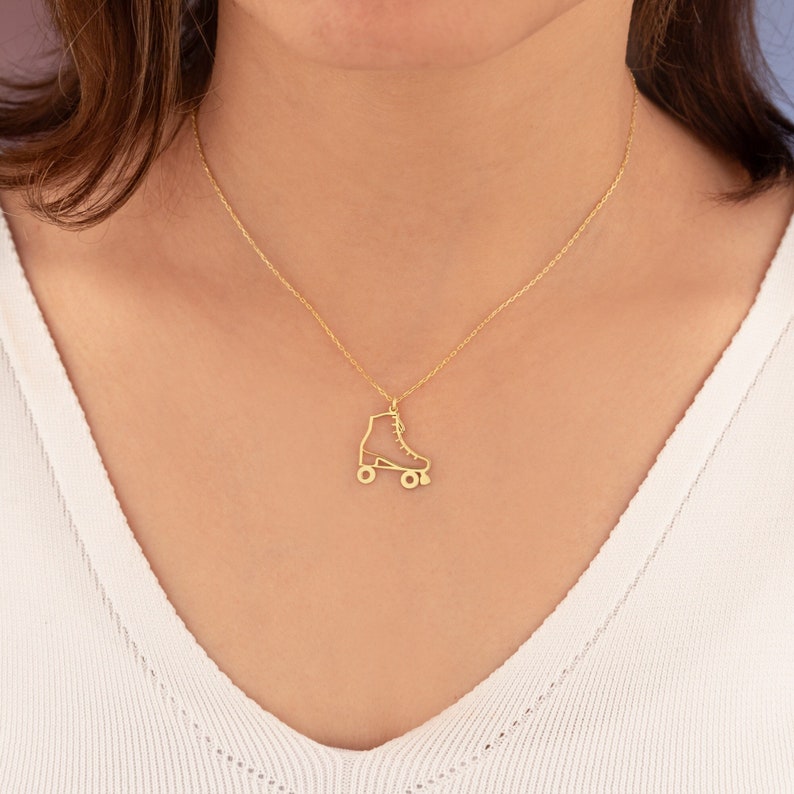 Skate Necklace   Christmas Gift   Sports Jewelry   Skater Gift   Figure Skating Gift   Skating Boots Necklace   Old School Skate 1770619445802.jpg