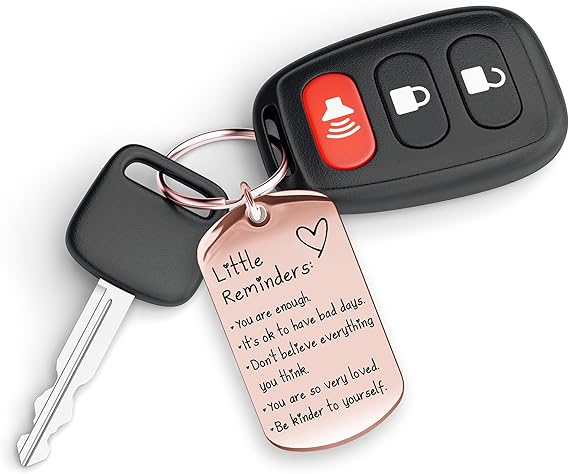 Little Reminders Keychain Inspiration Gifts For Women Men Affirmation Uplifting Mental Health You Are Enough Keyring 1770694005932.jpg