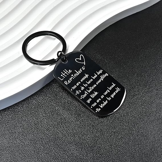 Little Reminders Keychain Inspiration Gifts For Women Men Affirmation Uplifting Mental Health You Are Enough Keyring 1770694006191.jpg