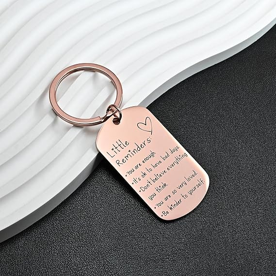 Little Reminders Keychain Inspiration Gifts For Women Men Affirmation Uplifting Mental Health You Are Enough Keyring 1770694006194.jpg