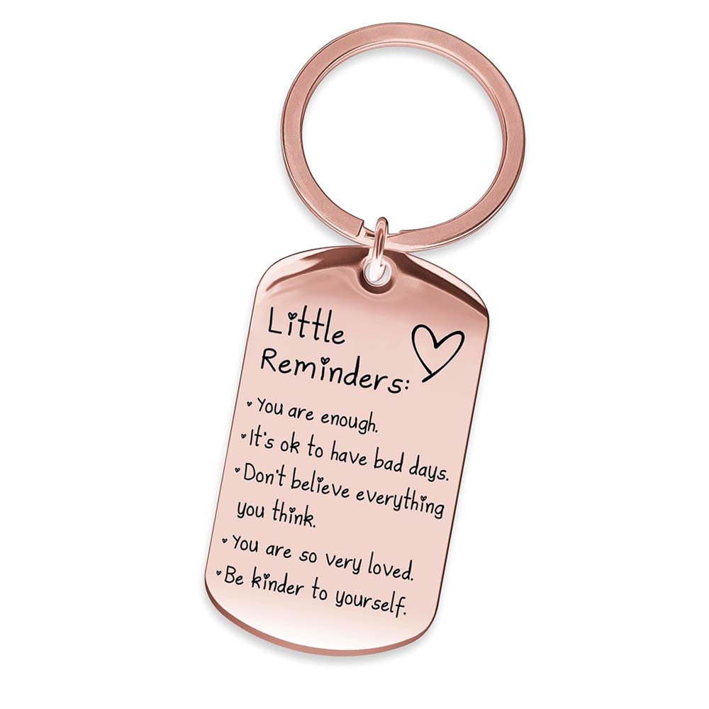 Little Reminders Keychain Inspiration Gifts For Women Men Affirmation Uplifting Mental Health You Are Enough Keyring 1770694006325.jpg