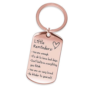 Little Reminders Keychain Inspiration Gifts For Women Men Affirmation Uplifting Mental Health You Are Enough Keyring 1770694006325.jpg