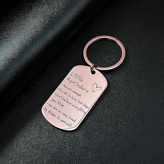 Little Reminders Keychain Inspiration Gifts For Women Men Affirmation Uplifting Mental Health You Are Enough Keyring 1770694006397.jpg