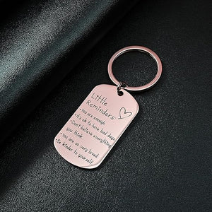 Little Reminders Keychain Inspiration Gifts For Women Men Affirmation Uplifting Mental Health You Are Enough Keyring 1770694006397.jpg