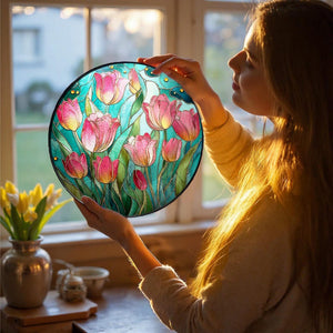 Pink Tulip Stained Glass Suncatcherhome Garden Spring Floral Hanging Gift For Flower Enthusiastsgifts For Plant Loversgift For Grandma 1771813029428.jpg