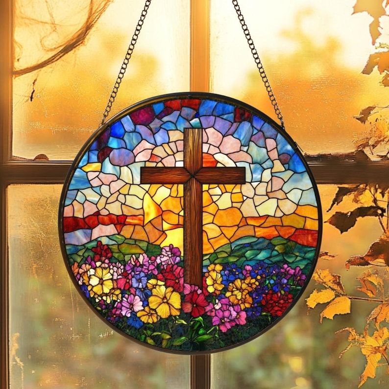 Personalized Stained Glass Cross Wildflowers Suncatcher Christmas Trees Stained Glass Christian Glass Window Hanging Religious Faith Gift 1771821429026.jpg