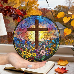 Personalized Stained Glass Cross Wildflowers Suncatcher Christmas Trees Stained Glass Christian Glass Window Hanging Religious Faith Gift 1771821429067.jpg