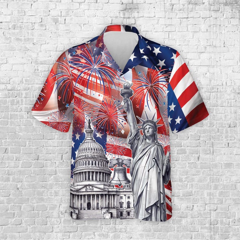 America 250th Anniversary Hawaiian Shirt 250 Years Of Freedom Button Shirt Patriotic Eagle 1776 2026 Statue Of Liberty Us Flag Shirt 1771831535748.jpg