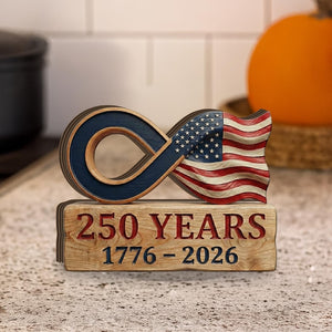 America 250 Wooden Block Sign Patriotic Infinity Flag Tabletop Decor Usa Anniversary Display 1771831900495.jpg